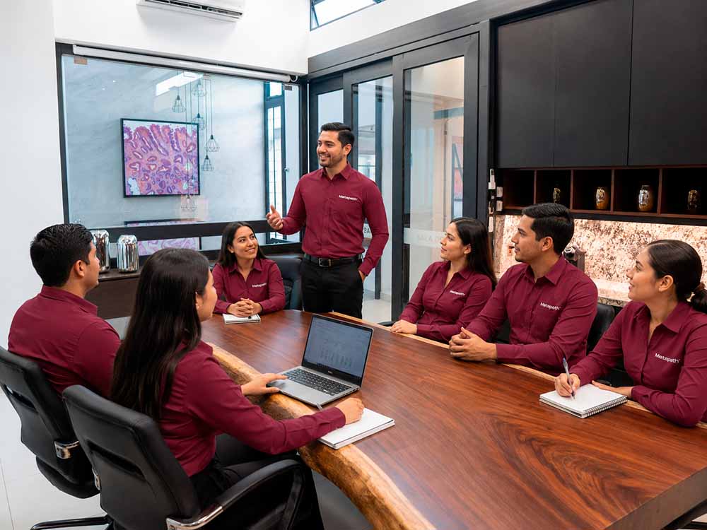 Reunión de trabajo entre colaboradores de Xima Group.