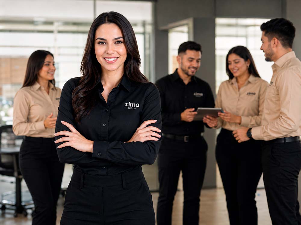 Colaboradora de Xima Group representando el talento y crecimiento profesional.